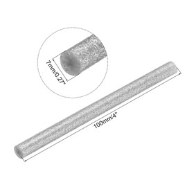 sourcing map Mini Hot Glue Sticks for Glue Gun 7mm x 100mm Glitter Silver 12pcs