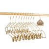 Koobay 12.5" Gold Metal Baby Clothes Clips Hanger Children Kids