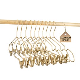 Koobay 12.5" Gold Metal Baby Clothes Clips Hanger Children Kids Coat Hanger Display and Storage 10Pack