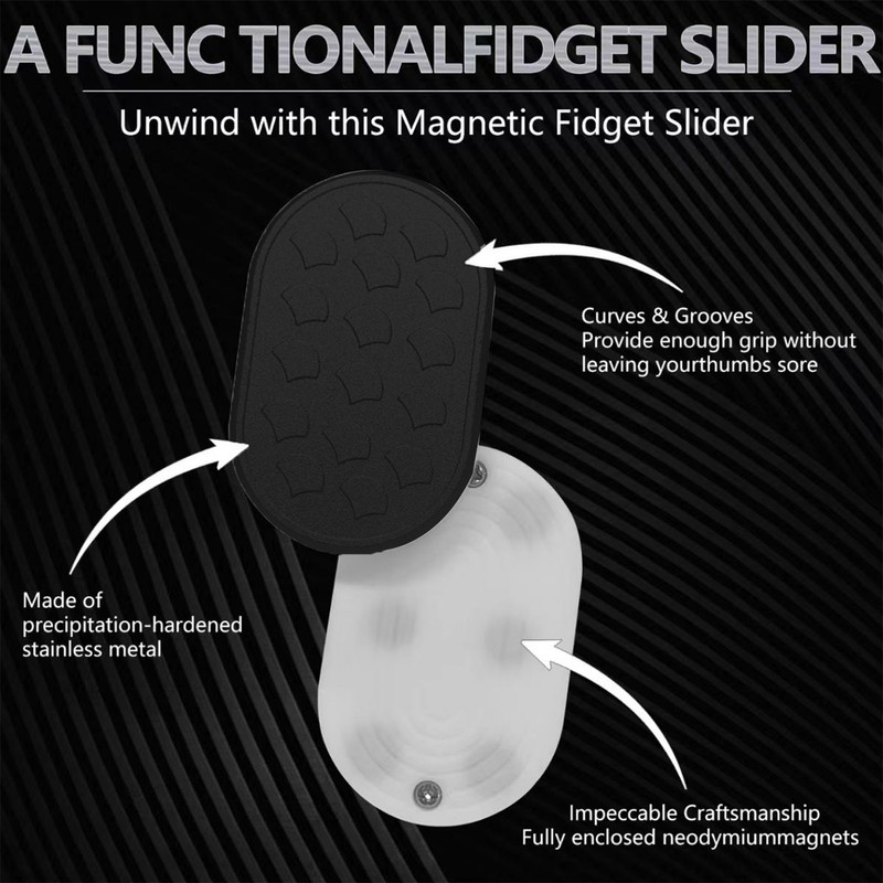 Metal Haptic Push Card Slider Toy for Adults Fingertip Relief