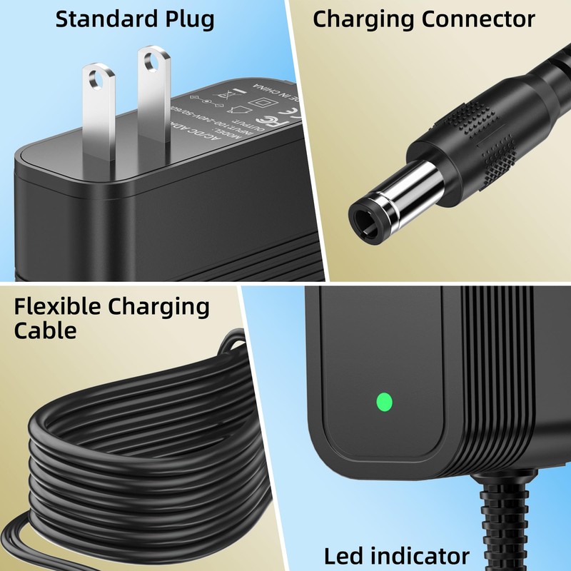 15V Charger for Moukey Karaoke Machine Power Cord Compatible with