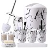 XLHOMO White Marble Bathroom Accessories Set, White Bathroom Set with