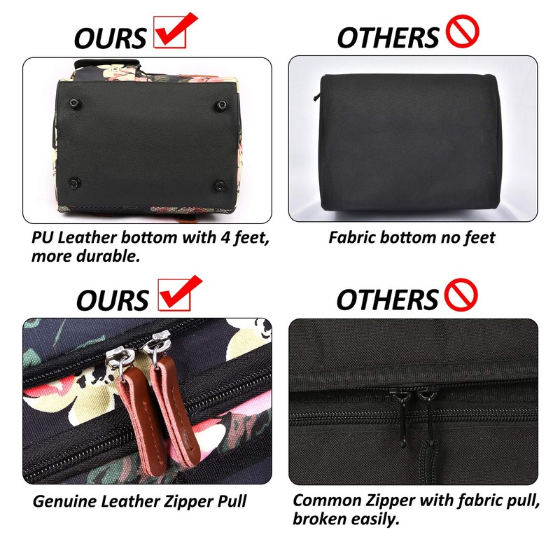 LOKASS Lunch Bag Women Double Deck Insulated Lunch Box Large