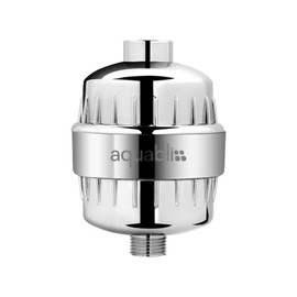 AquaBliss High Output Universal Shower Filter with Replaceable Multi-Stage Filter Cartridge – Transform Itching, Eczema & Acne into Glowing Hair, Nails & Skin Fast - Chrome (SF220)