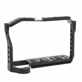 Aluminum camera cage for Z50 with multiple mounting interfaces, lightweight and durable, compatible with tripod