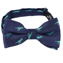 Alizeal Boys Pre-tied Bow Tie Novelty Adjustable Birthday Wedding Party Prom Kids Bow Tie, Green Dinosaur