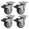 PATIKIL 2 Inch Caster Wheels, Set of 4 Plate Casters