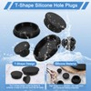 uxcell Silicone Hole Plug, Waterproof Round Rubber Stoppers Bottle Seal