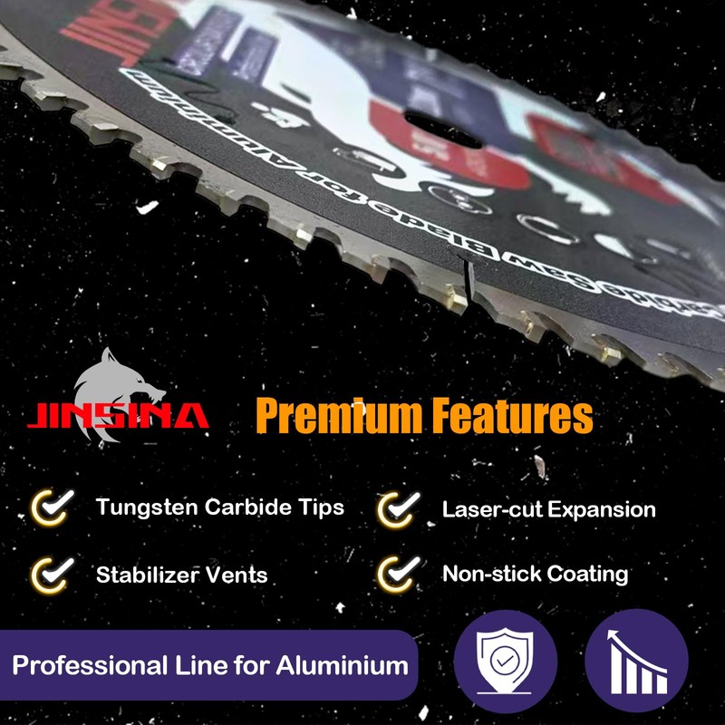 JINSINA 12" 100T Aluminum Circular Saw Blade, Table Miter Saw