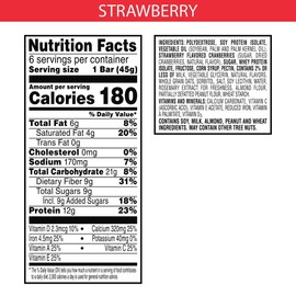 Special K Bar Protein Meal Bars, 12g of Protein, Good Source of Fiber, Strawberry (6 Boxes, 36 Count)