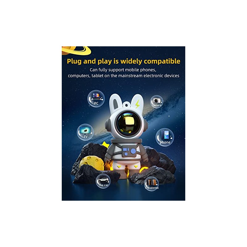 Bilious Cute Space Rabbit USB Flash Drive, Thumb Drive 128gb