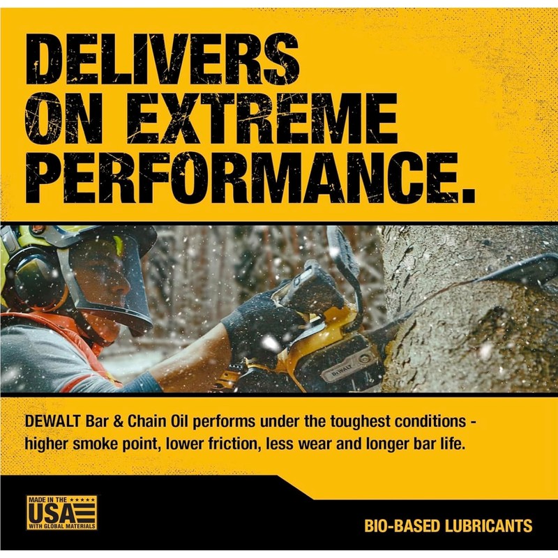 DEWALT – Biodegradable Bar & Chain Oil – Green, Eco-Friendly,