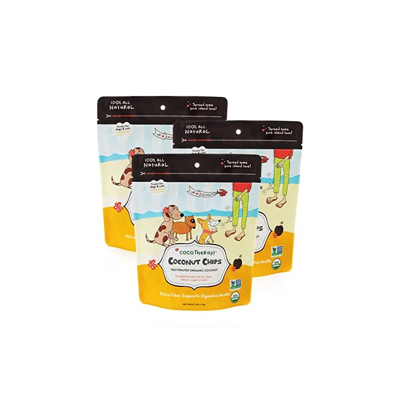 CocoTherapy Coconut Chips - 6 oz Each (3 Pack)