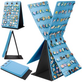 PACMAXI Pin Display Holder, Brooch Pin Organizer, Enamel Pin Display Pages for Store 240+ Pins, Pin Collection Storage Calendar Stand with 3 Binders and 5 Pages (Not Include Any Accessories)