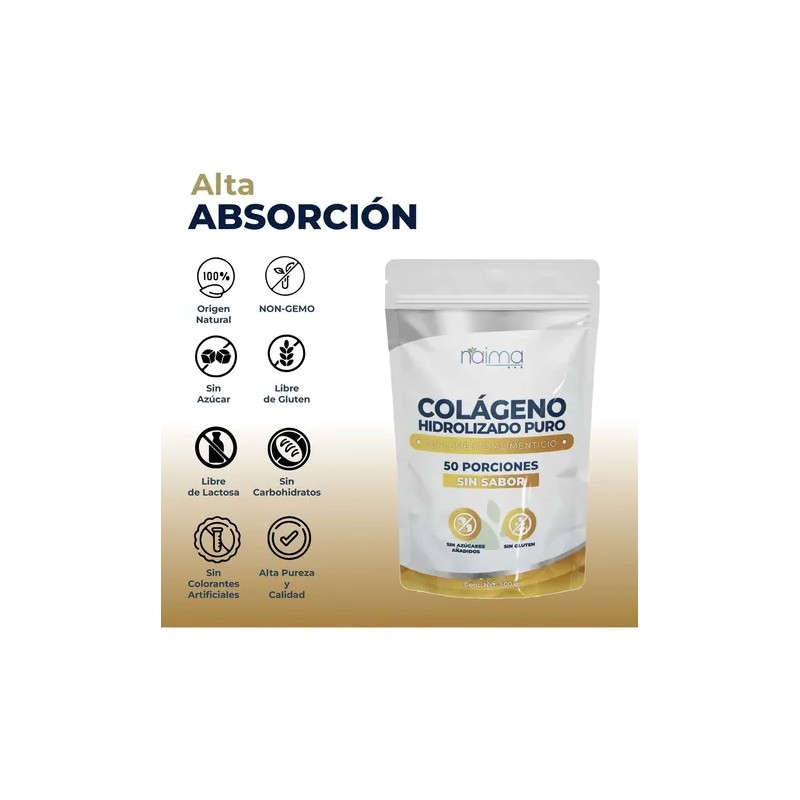 Colageno Hidrolizado Puro 500 g 100% Puro Sin Sabor
