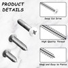 Giegxin 120 Pcs White Head Screws, #8 White Screws Wood
