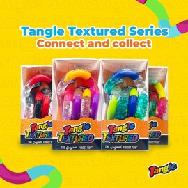 Tangle® Jr. Textured 4-Pack Genuine Tangle Toys Fidget Pack - Textured Fidget Toy Fidgets Pack for Kids and Adults - Fidget Toy for School - Gift for Teens and Adults