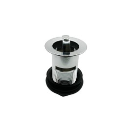 PlumbEZ Flip Plug Waste - Chrome Stainless-Steel Swivel Slotted Basin Waste, Flip Top 1.1/4 Inch, 32mm for Bathroom Sinks - Swivel Top Slotted