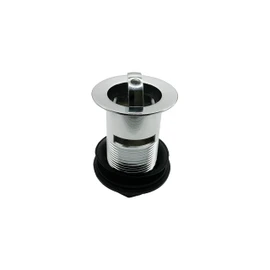 PlumbEZ Flip Plug Waste - Chrome Stainless-Steel Swivel Slotted Basin Waste, Flip Top 1.1/4 Inch, 32mm for Bathroom Sinks - Swivel Top Slotted