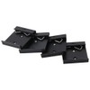 Fudeshe Universal-DIN-Schienen-Montageclip, Schienenclip, Aluminium-Solid-State-Relaisklemmen, Aluminiumlegierung, schwarz, 4 Stück