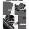 Car Sun Visor with Polarized Glare Protection, Universal Car Sun