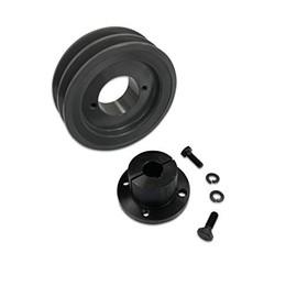 Double Groove 5.45" Cast Iron Electric Motor " H " Pulley/Sheave, Bushing Included, for 3/8" and 1/2" Top Width 3L/A/AK/4L/4LK Section V Belt, 2 Groove (5/8" Shaft / 0.625 Bore, 2AK56H)