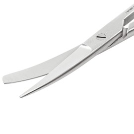 REMOS Household Scissors, Universal Scissors, Pointed-Round, Curved Blade, 12 cm, Stainless Steel