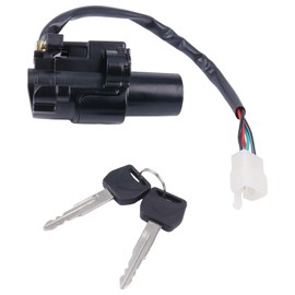 AIVWUMOT Ignition Switch Assenbly & Keys Steering Lock 35100-MBW-A11 35100-MEE-A00 Compatible with Honda CBR600F4i CBR600 F41 ST1300 VTR1000 VFR800 CBR600RR CBR600 CB750 CB1100SF 35100-MCC-E00