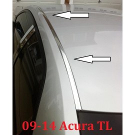 Automotive Authority For 2009-2014 ACURA TL CHROME ROOF TOP TRIM MOLDING KIT