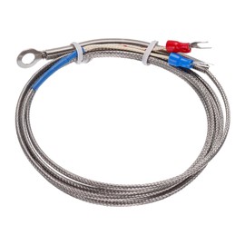 sourcing map K Type Thermocouple Temperature Sensor PT100 6mm Ring High Temperature Probe 5ft Wire 0 to 600°C(32 to 1112°F) Stainless Steel