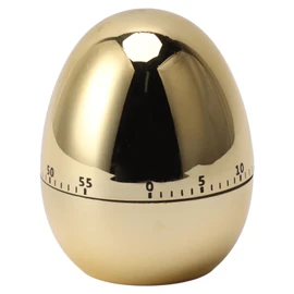 60 Minutes Egg Model Mechanical Timer Cooking Alarm Clock Manual Timer for Kitchen (Gold)