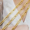 Julie Wang 2 Meters Gold Stainless Steel Paperclip Chain for