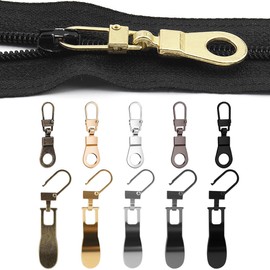 GGUFAY Zip Zipper for Zip Pendant – Zip Repair Set for Jackets, Backpacks, Jackets and Suitcases, Pack of 10
