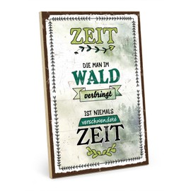 TypeStoff Wooden Sign with Saying - Forest - Vintage Look with Quote as Gift and Decoration on Recreation - HS-00943