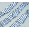 Silver Titanium Quartz Crystal Points Strand Raw Pendant Beads Healing
