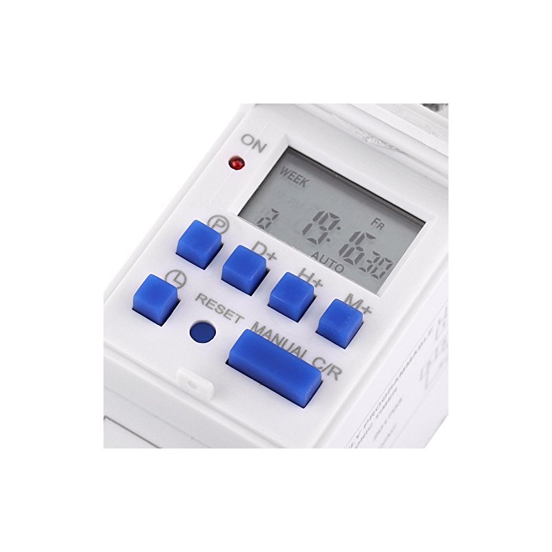 Double Pole, 220VAC Digital Timer Switch 7 Day 24 Hr