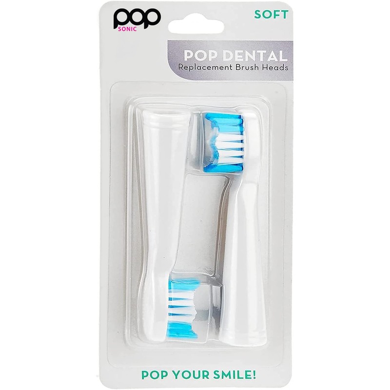 Pop Sonic Replacement Electronic Toothbrush Heads, Compatible with Go Sonic,