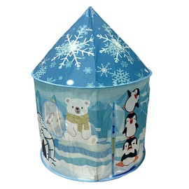 Montessori Play Tent for Kids Toddlers Boy Girl, Pop Up Imagination Creative Sensory Soft Portable Toy Gift, Indoor Outdoor Airfort Bed Fort Party Room Ice Winter Wonderland (Penguin Igloo)