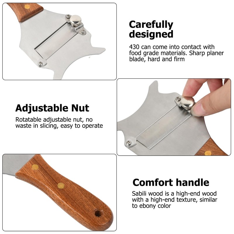 Anseom Truffle Slicer, Professional Cheese Slicer, Stainless Steel Adjustable Gourmebel