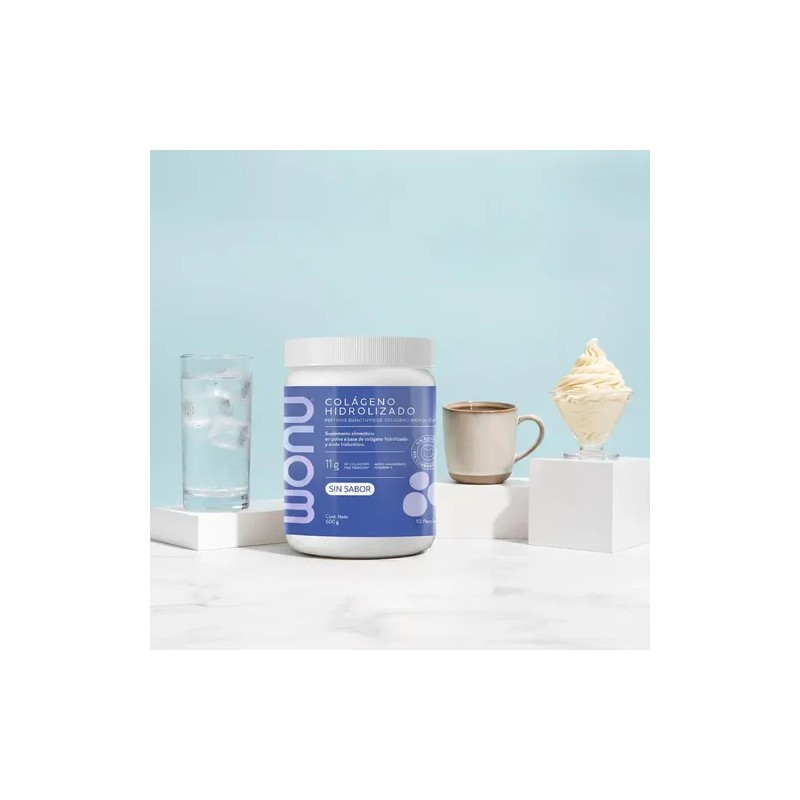 Colágeno Hidrolizado Wonu 600g Servicios Sabor Natural Ácido Hiluronico Vitamina