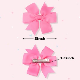 CÉLLOT 80 Pcs3 Inch Boutique Grosgrain Ribbon Pinwheel Hair Bows Alligator Clips For Girls Toddlers Accessories Teens Gifts In Pairs