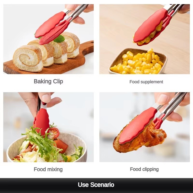 Food Tongs for BBQ & Kitchen – High-Temperature Resistant Nylon