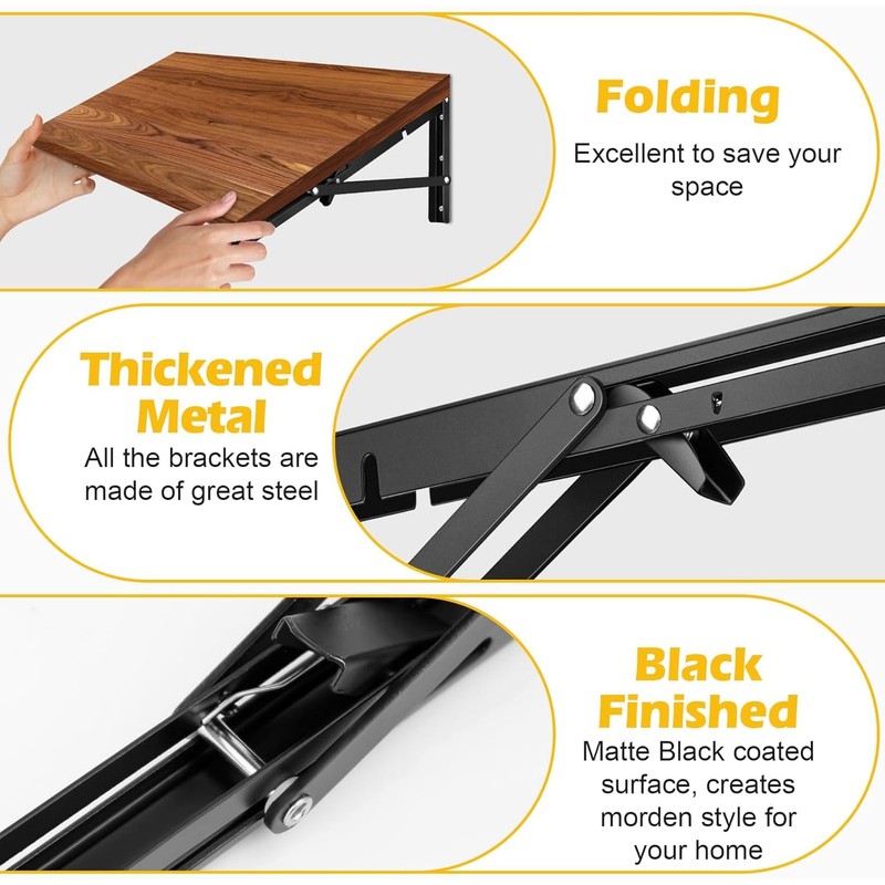 Shelf Bracket, Folding Bracket, Shelf Support, Hanging Shelf Bracket, Wall