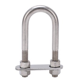 12x130mm Marine Bow Stern Eye U Bolt with Adjustable Screw Stainless Steel Boat Deck Hardware