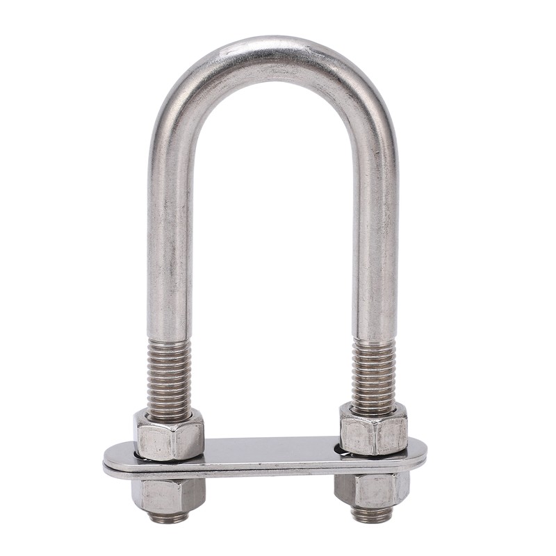 12x130mm Marine Bow Stern Eye U Bolt with Adjustable Screw