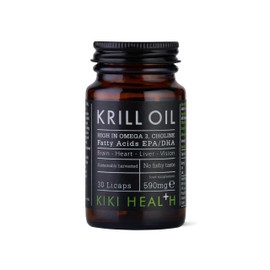 KIKI HEALTH KIKI Health Krill Oil Capsules High Strength 590mg - Naturally Rich in Long-Chain Fatty Acids EPA & DHA, Support Heart, Brain, Liver, & Vision - Omega 3 Fish Oil Alternative, Gluten Free - 30 Capsules