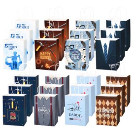 FULJOOY 48 Pieces Happy Father's Day Gift Bags