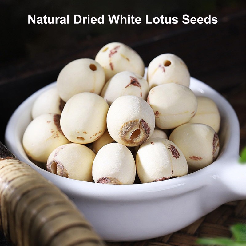 Dried Lotus Seed, 5.99oz/170g Dried White Lotus seeds, Perfect for