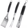 HAUSHOF 3 Pcs Grill Accessory Heavy Duty BBQ Set Barbecue
