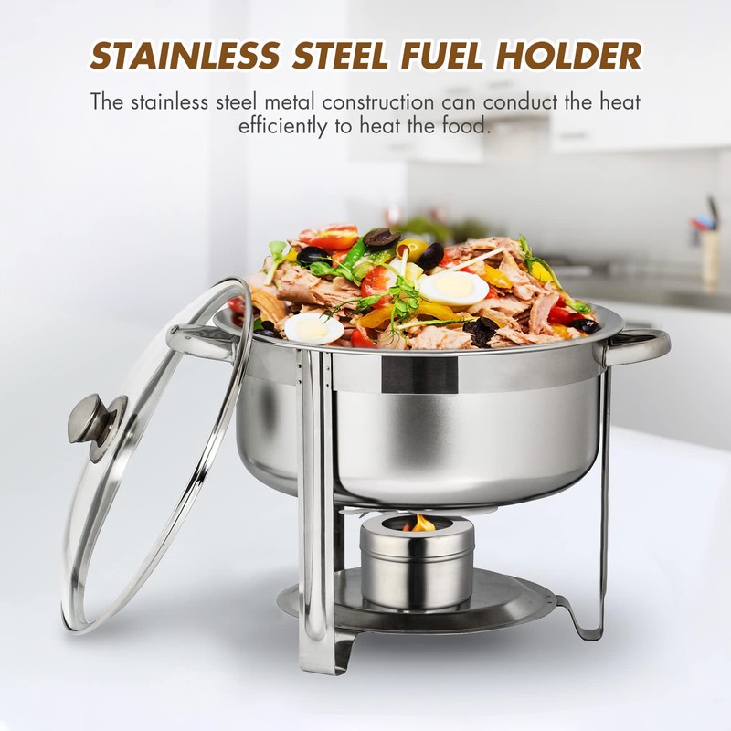 HEMOTON 2 Pieces Stainless Steel Fuel Holder with Cover